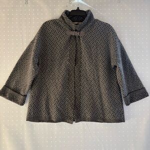 Gray Patterned Women's Coat